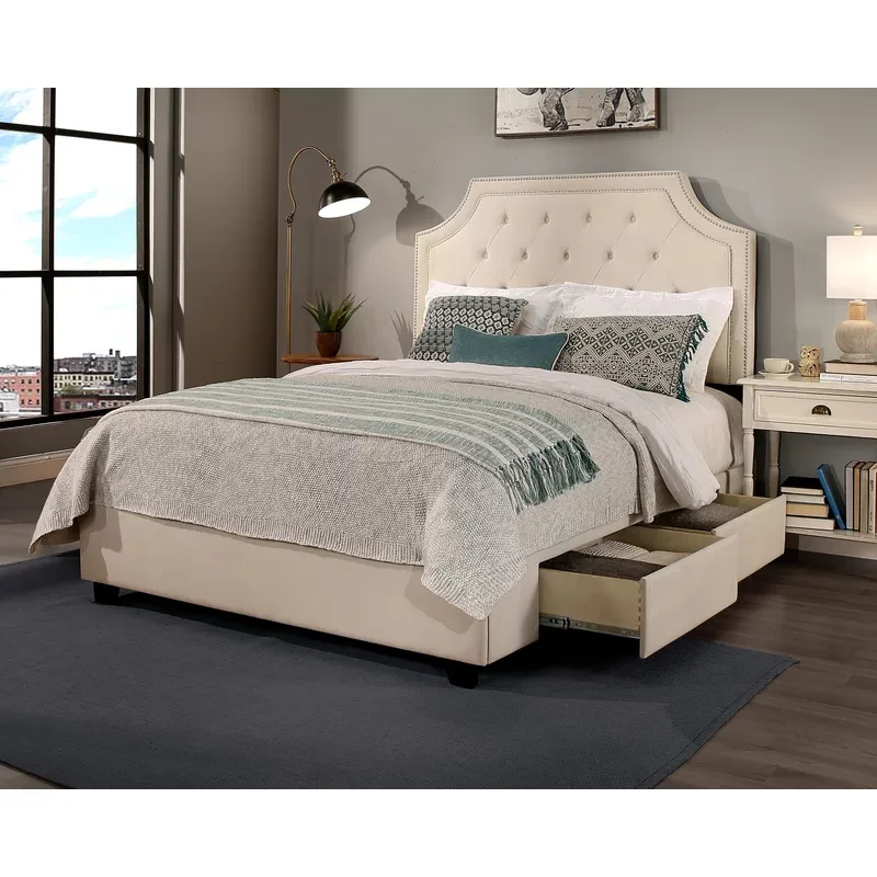 Parocela tufted online upholstered platform bed